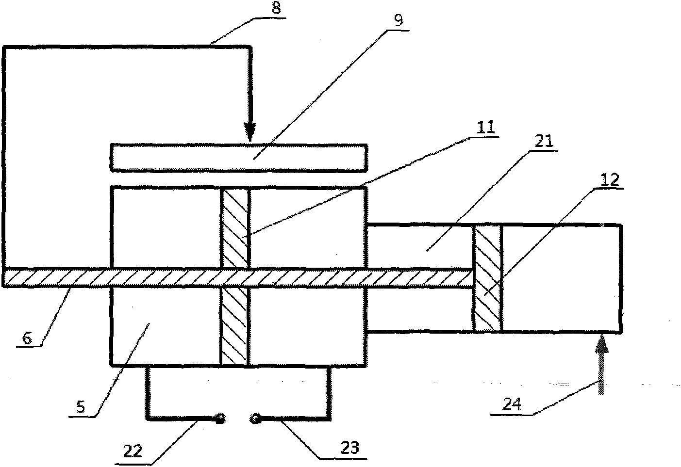 Chemical grouting flowmeter, measuring method and pneumatic single cylinder double-liquid type chemical grouting pump