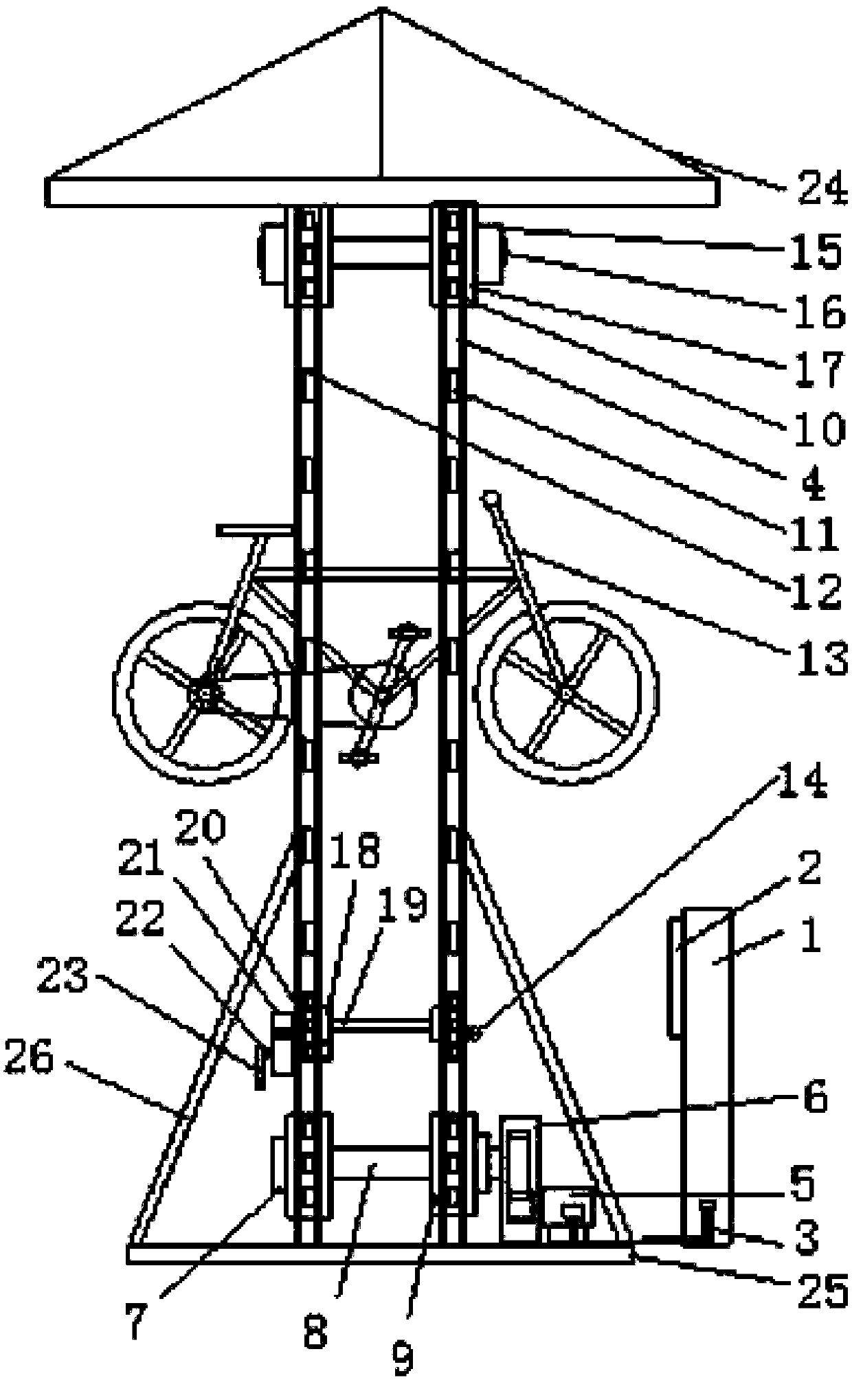 Novel environment-friendly multifunctional three-dimensional square matrix parking kiosk for shared bicycles