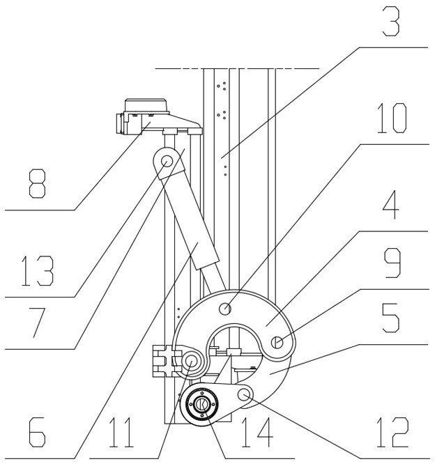 Tunnel back break control system based on folding propelling beam structure