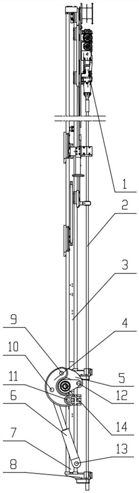 Tunnel back break control system based on folding propelling beam structure