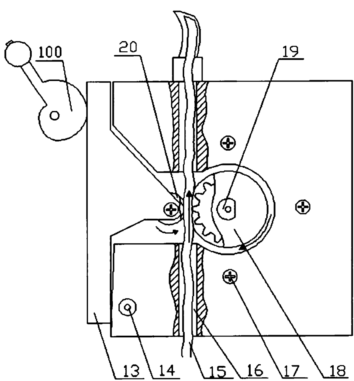 3D printer consumable item conveying clamping device based on magneto-rheological effect