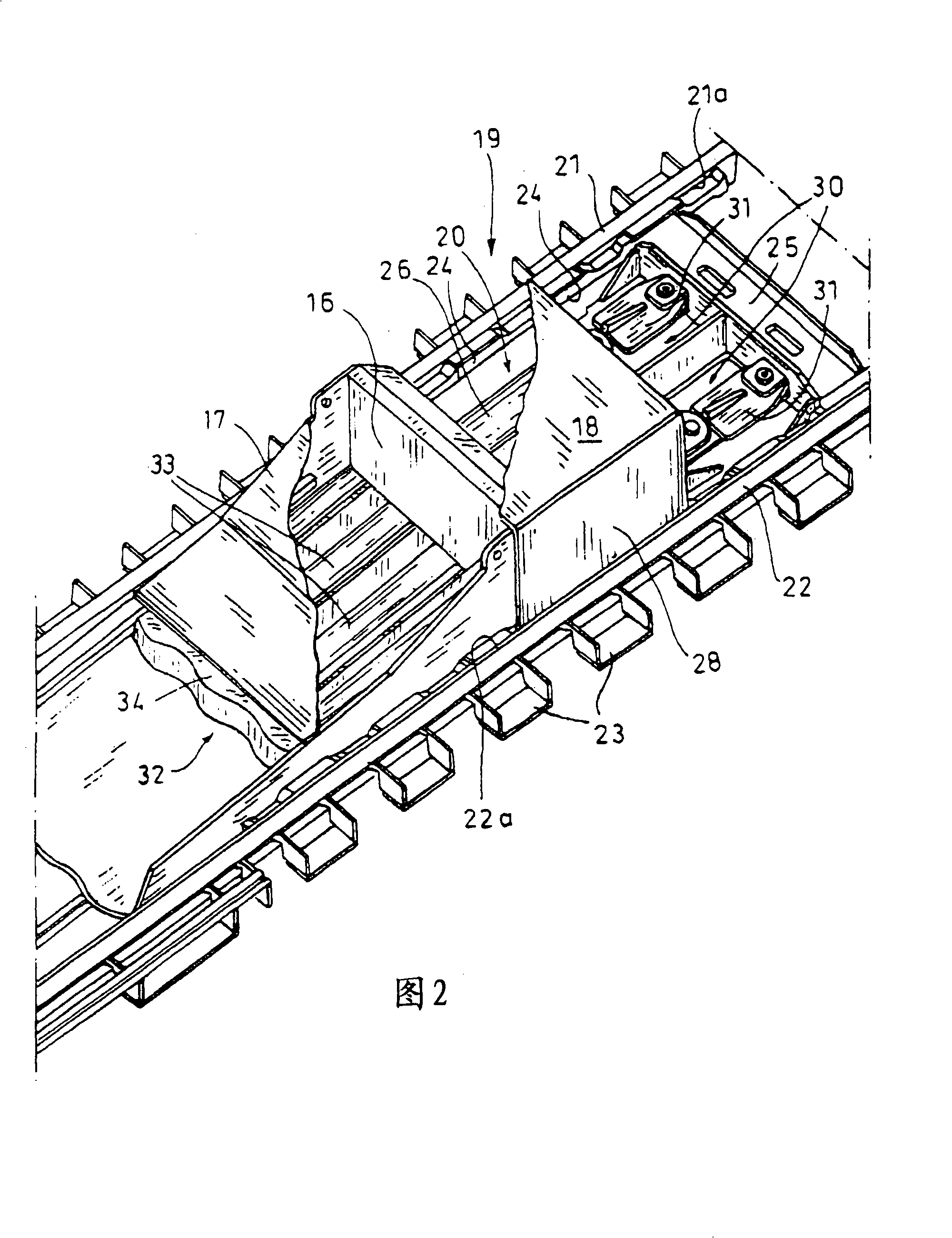 Arrangement for extracting extraction products in underground extraction operations in caving