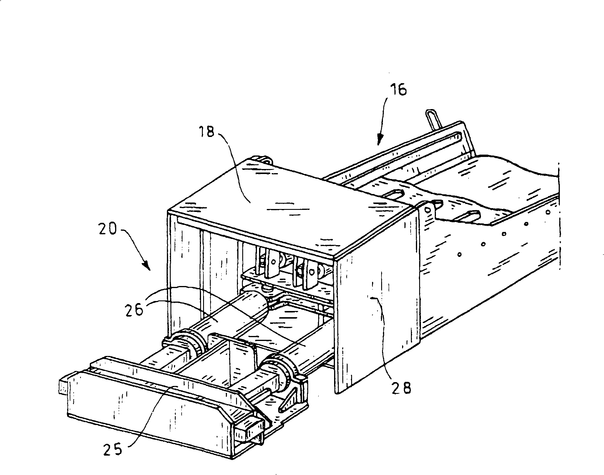 Arrangement for extracting extraction products in underground extraction operations in caving