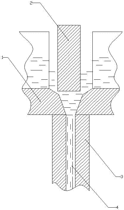 Vertical sliding lead-down forming method for plate glass chute