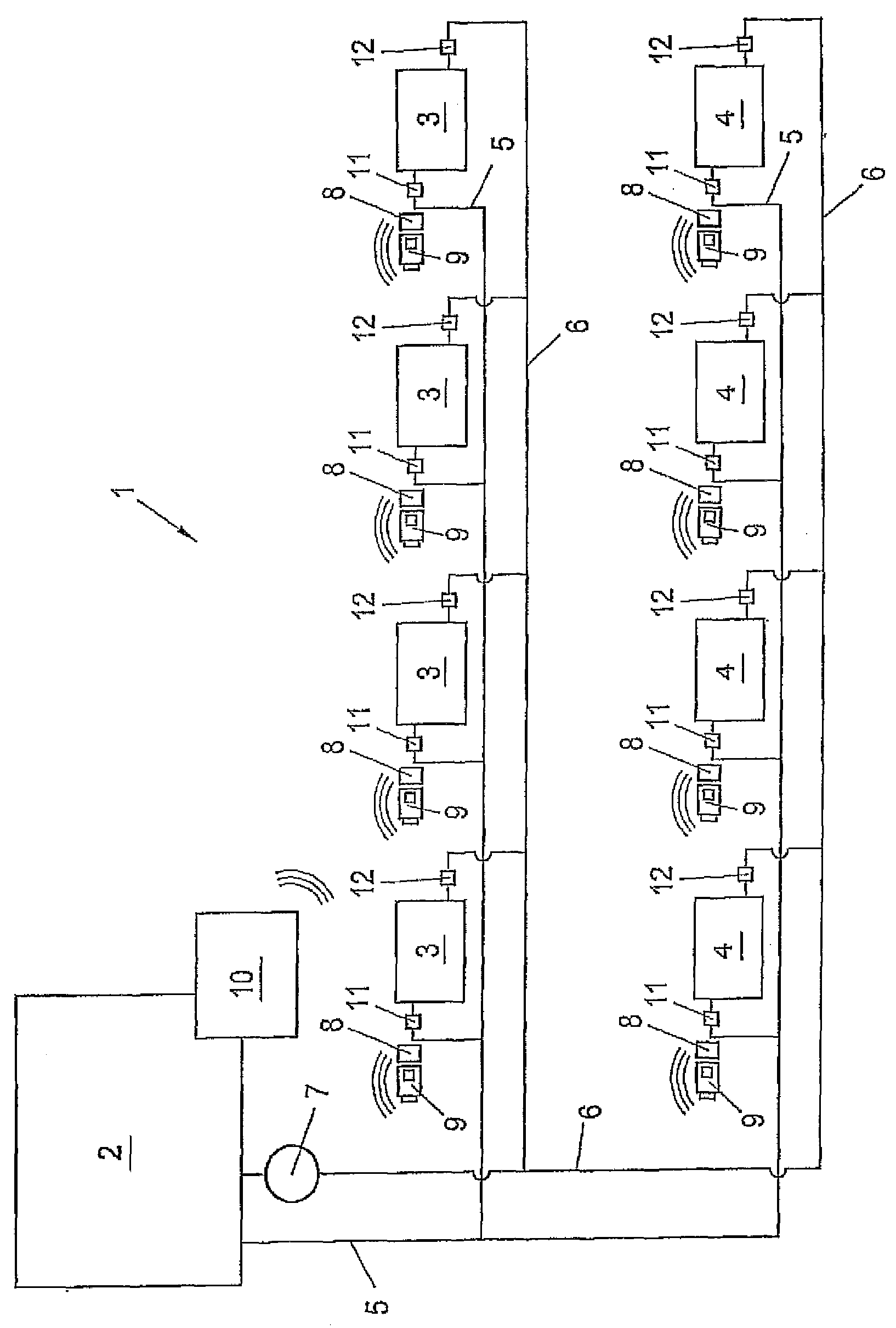 Method for setting the volumetric flow of heating and/or cooling medium through space heat exchangers of a heating and/or cooling system