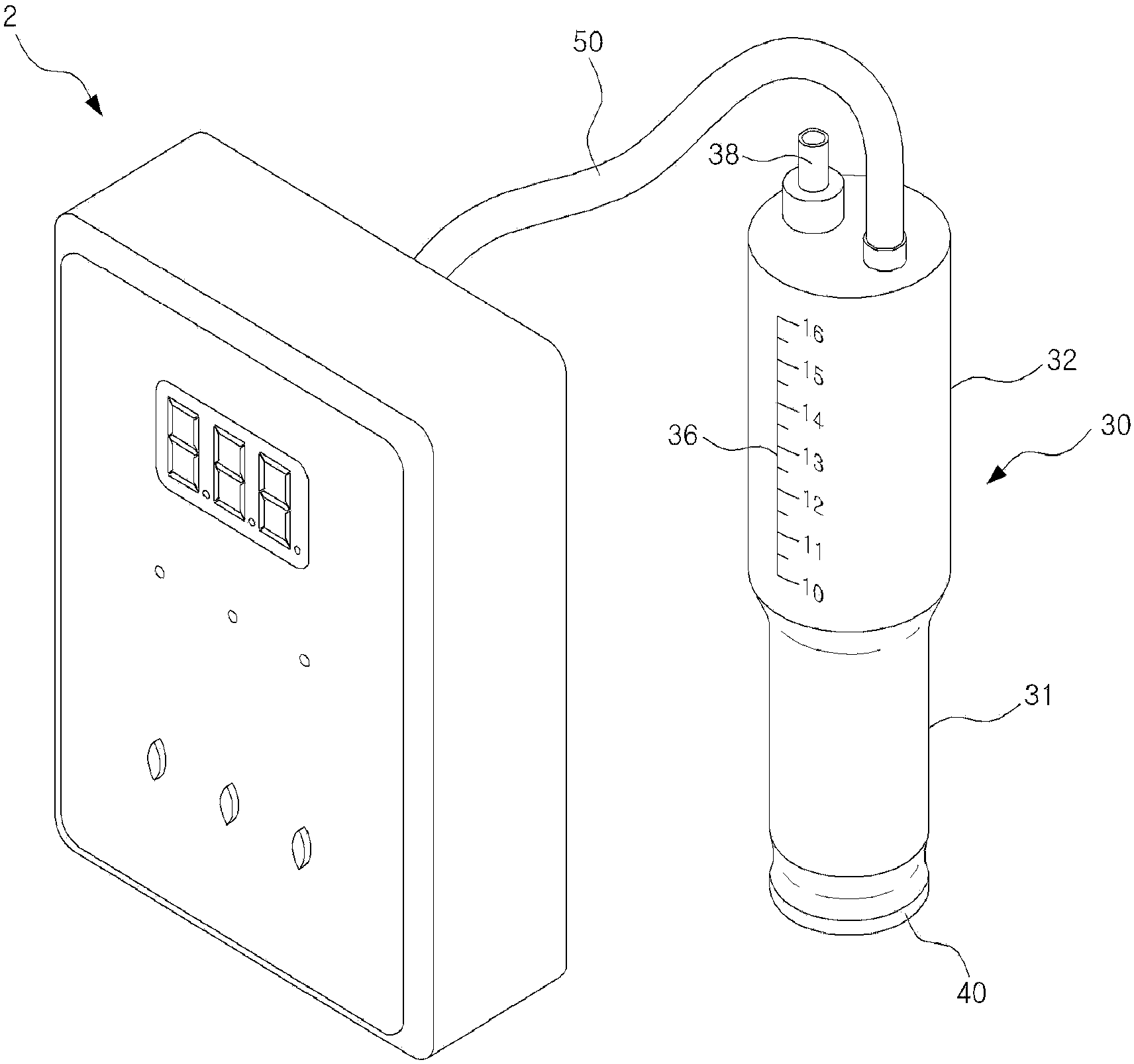 Electronic exercise device for increasing blood flow of penile artery using white clay