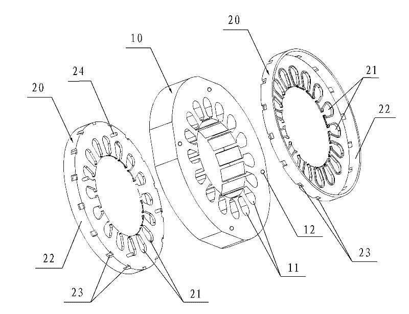 Squirrel-cage type motor stator