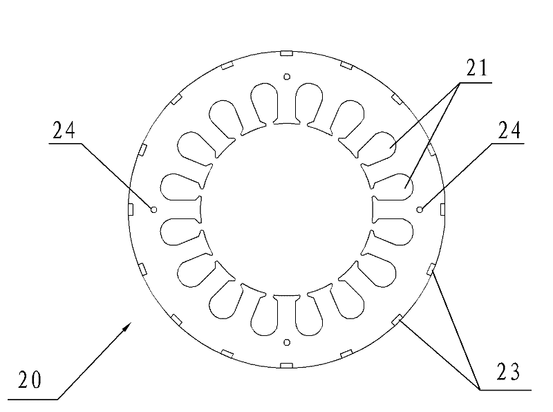 Squirrel-cage type motor stator