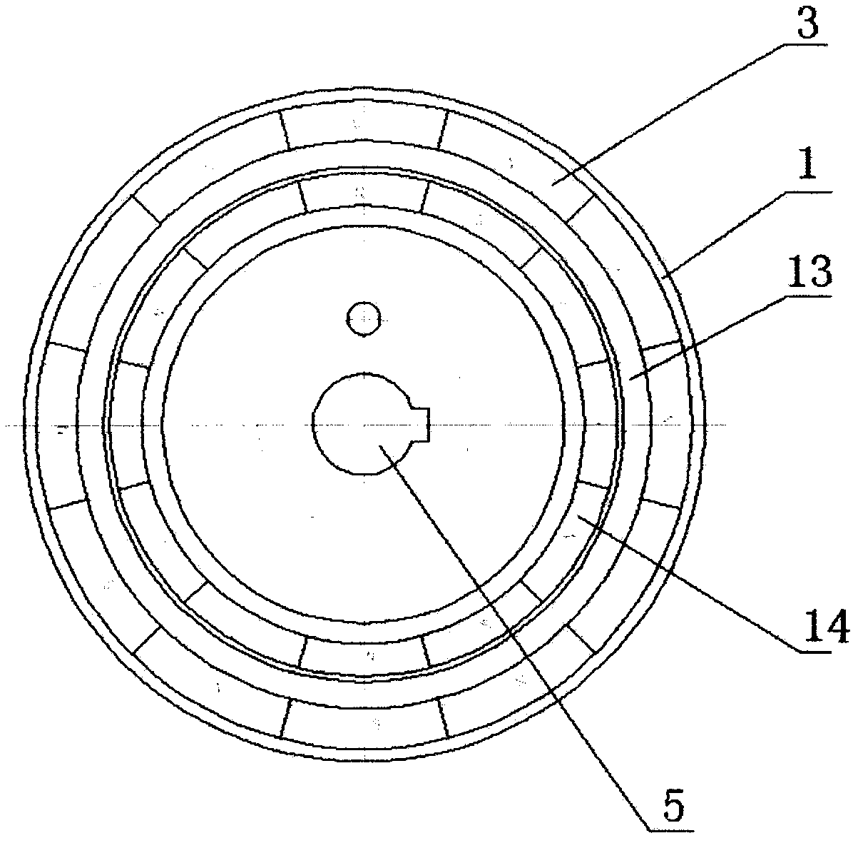Manufacturing process of magnetic rotor in magnetic pump