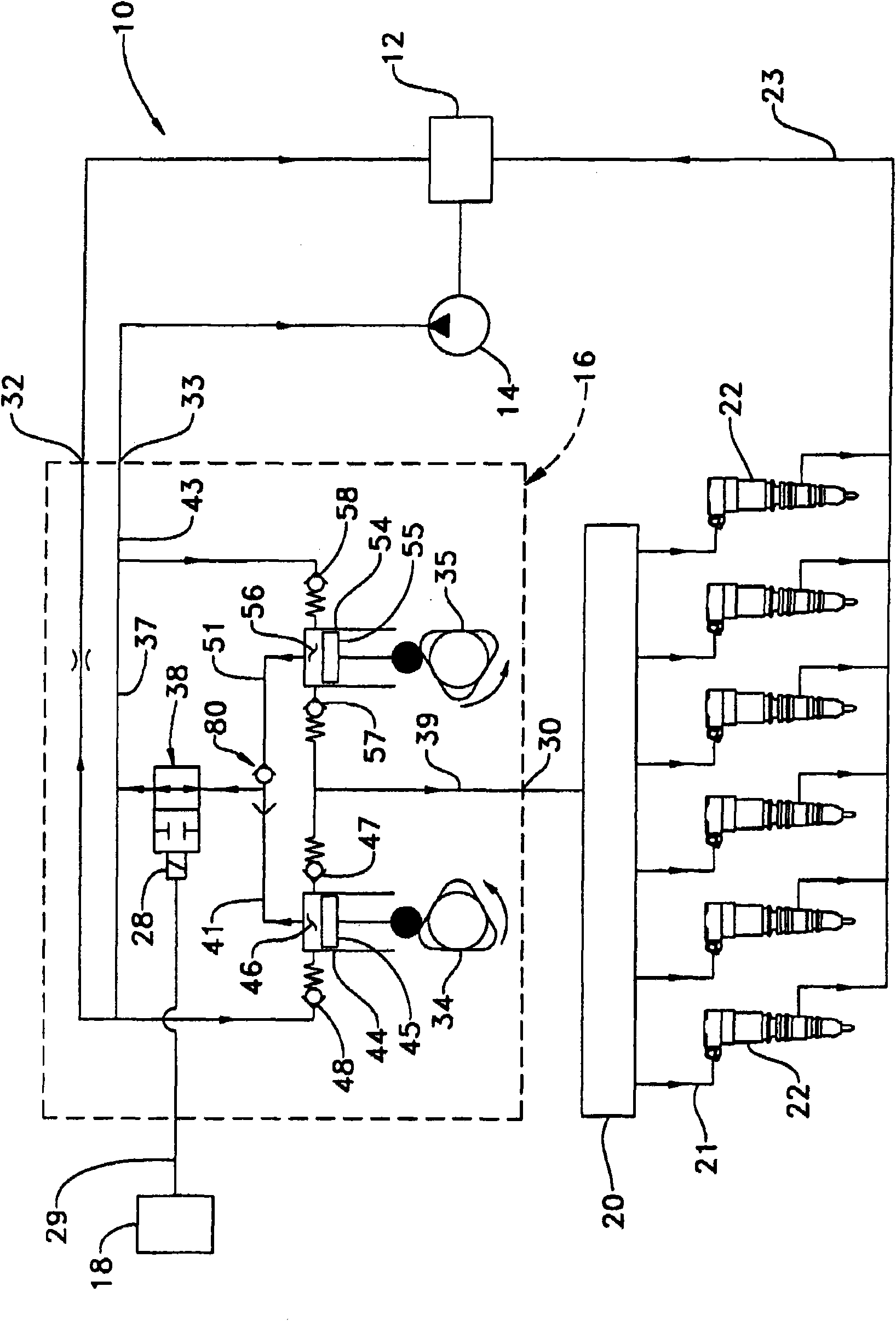 Variable displacement pump with an anti-stiction device