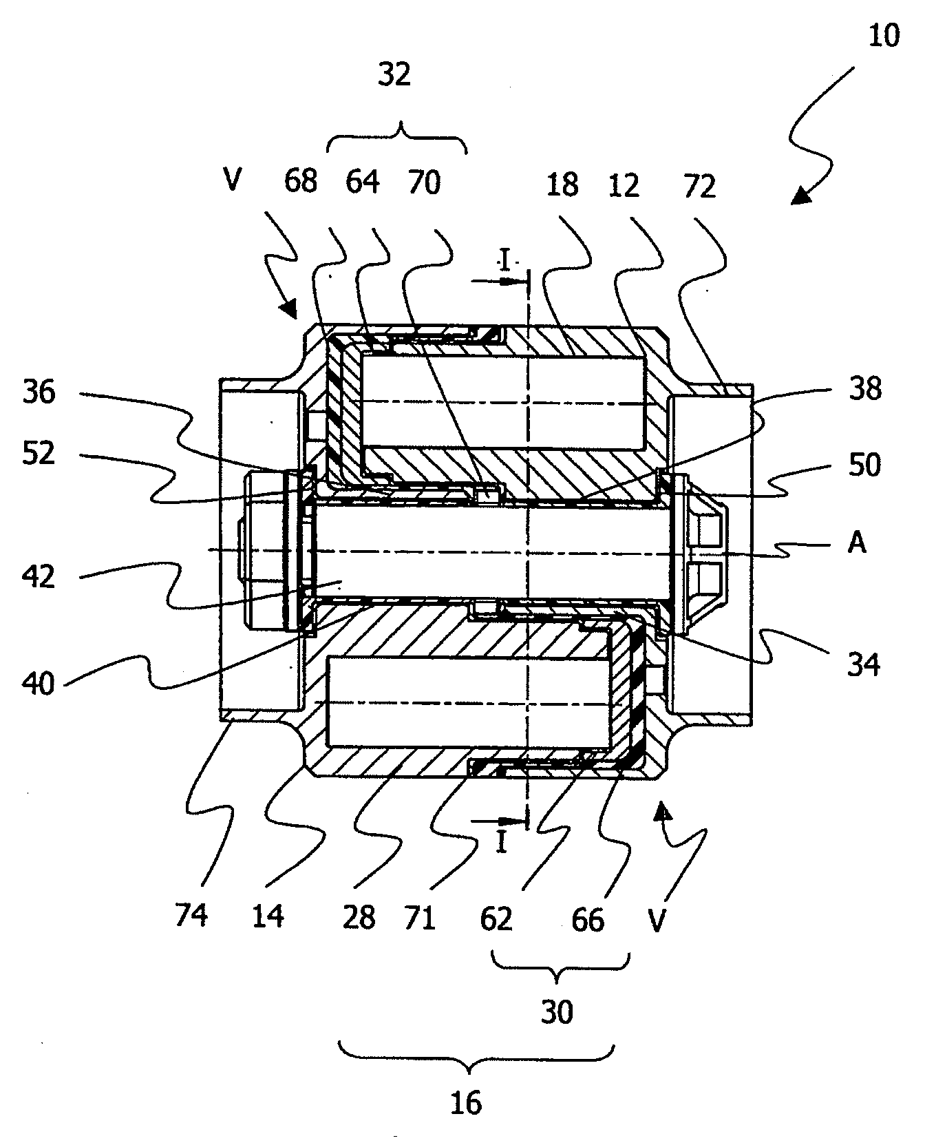 Device for the vibration-reducing transmission of torques