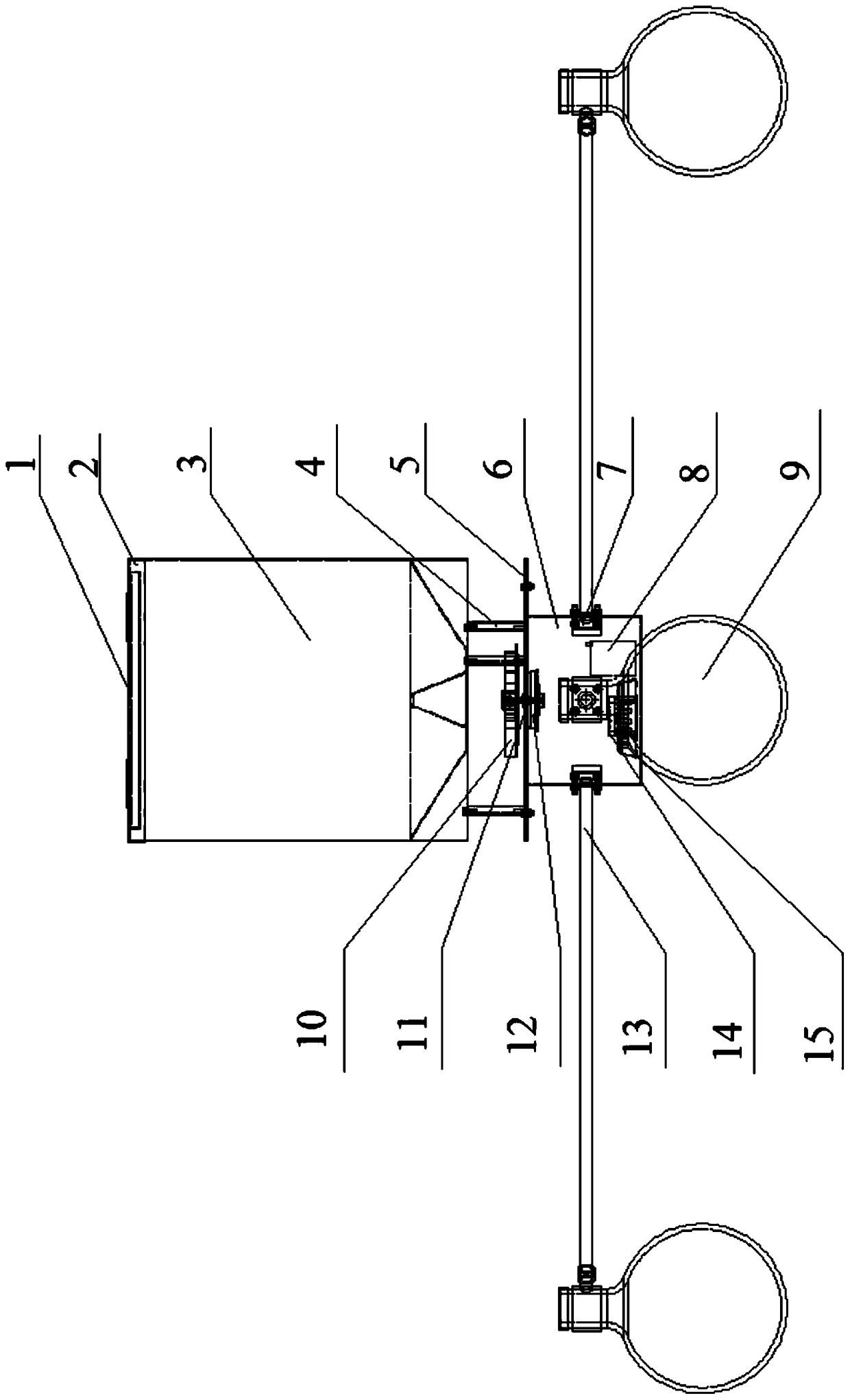 A cage aquaculture bait feeding machine