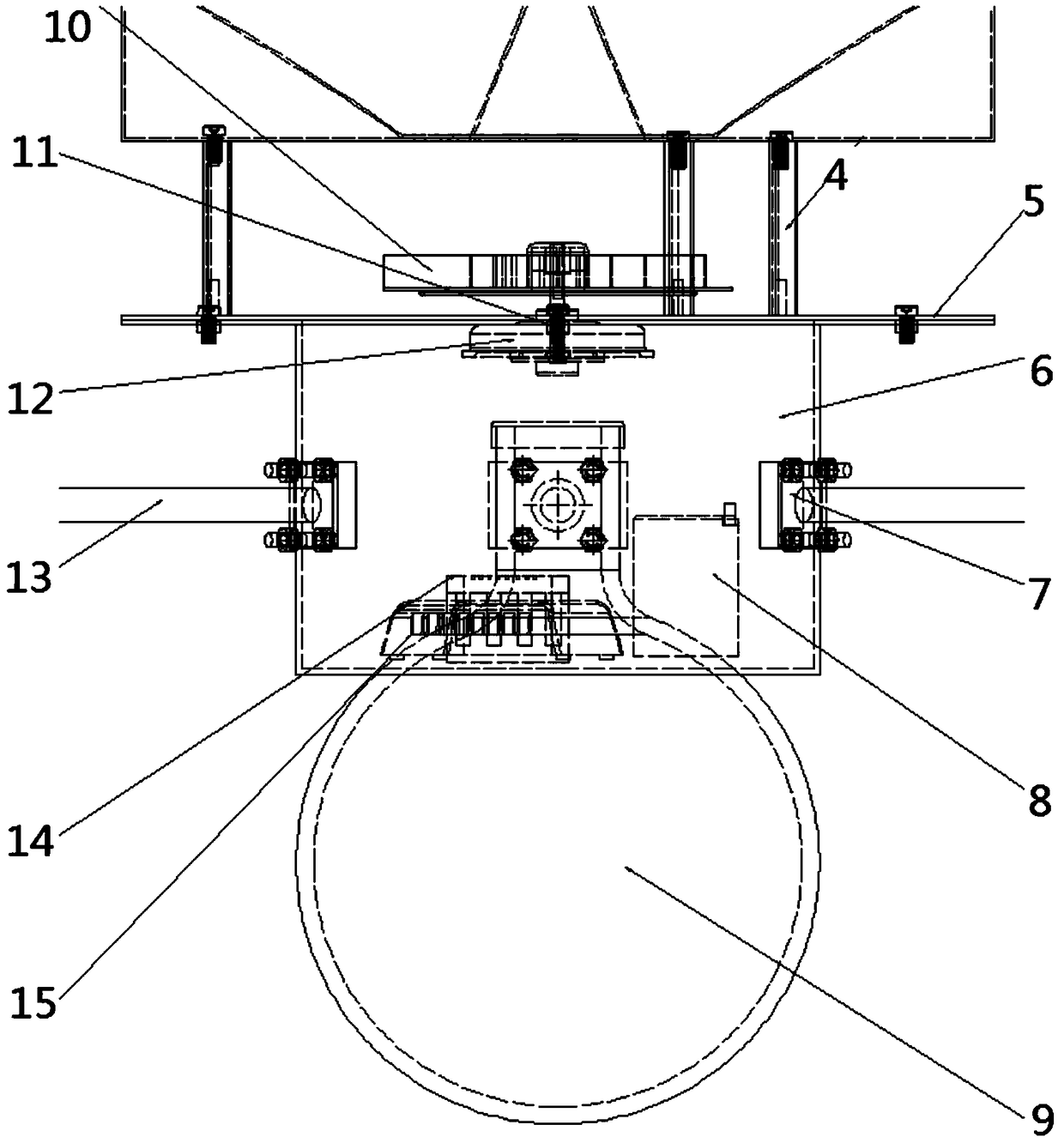 A cage aquaculture bait feeding machine