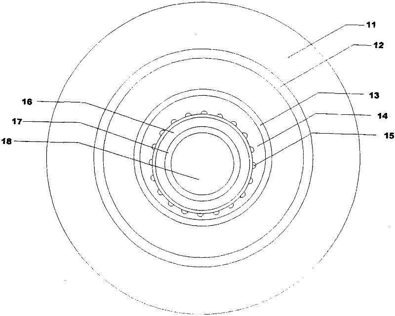 Method and device for on-line monitoring high temperature superconducting cable conductor temperature