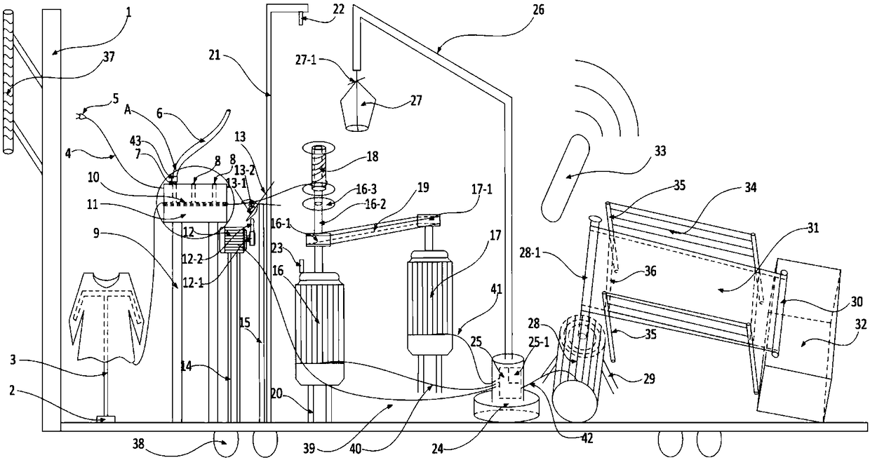 Woolen yarn processing device