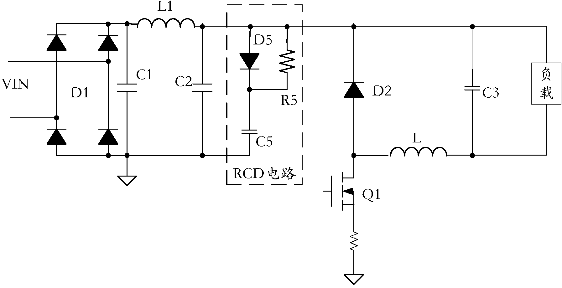 Switching power supply and surge protection circuit and method adaptive to same