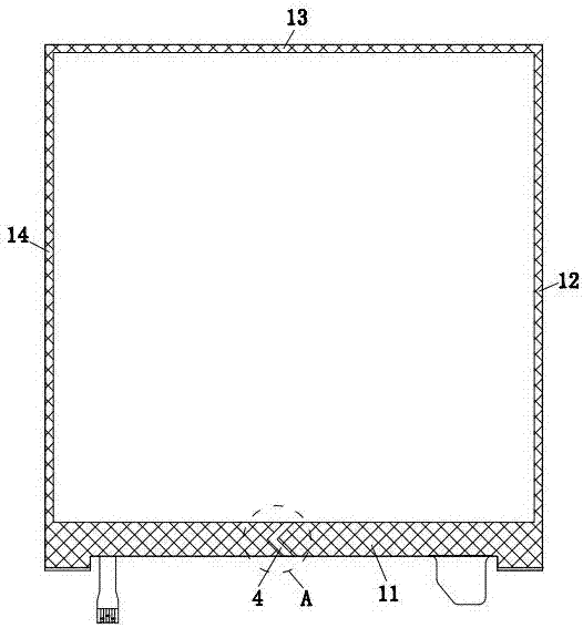 Rubber-iron integrated backlight structure capable of avoiding defective product generated after tests