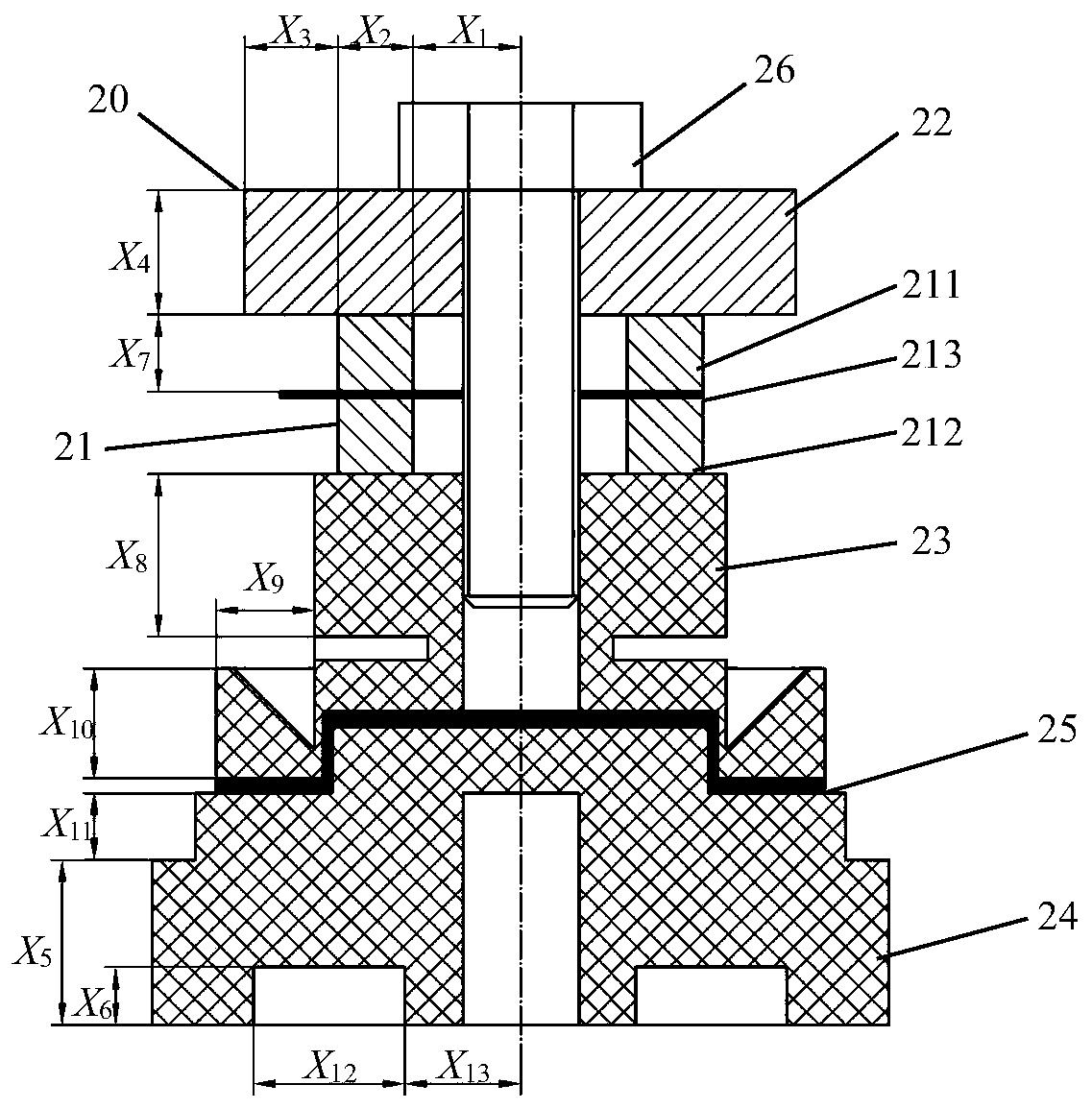 Structural optimization design method of compression type piezoelectric accelerometer