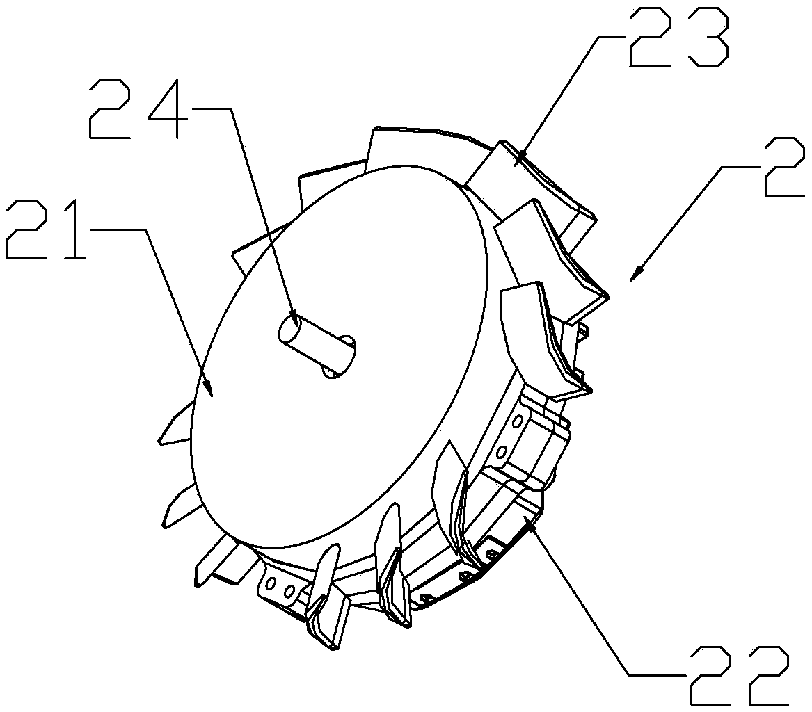 Wind wheel for motor heat dissipation and fan comprising wind wheel