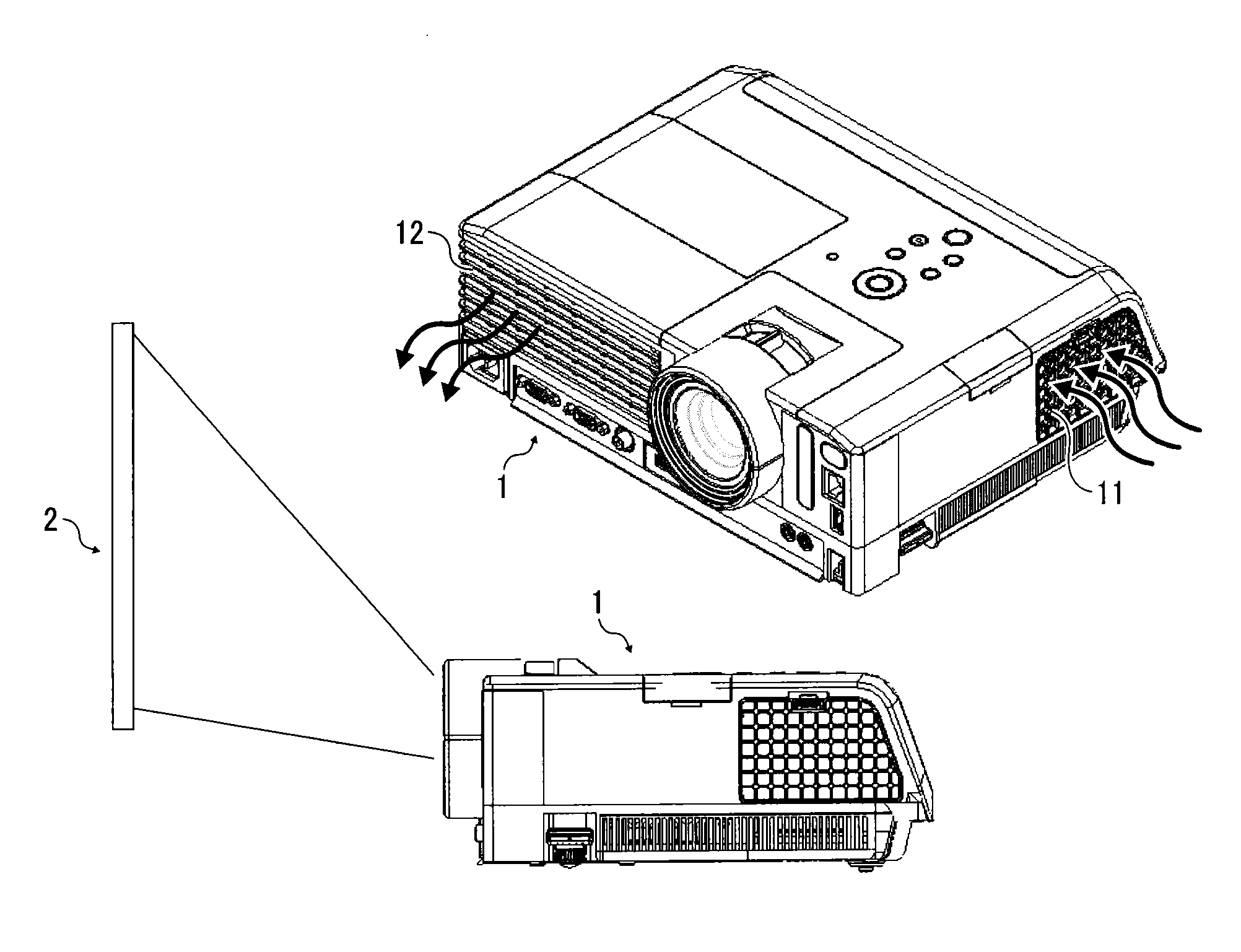 Image projection apparatus and light source unit