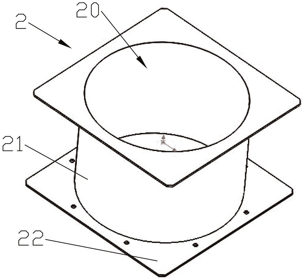 A split-type melting glue device