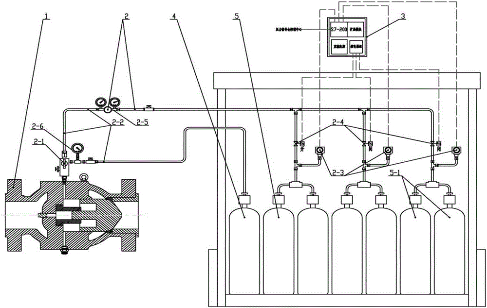 Nitrogen type water-attack pressure release valve system