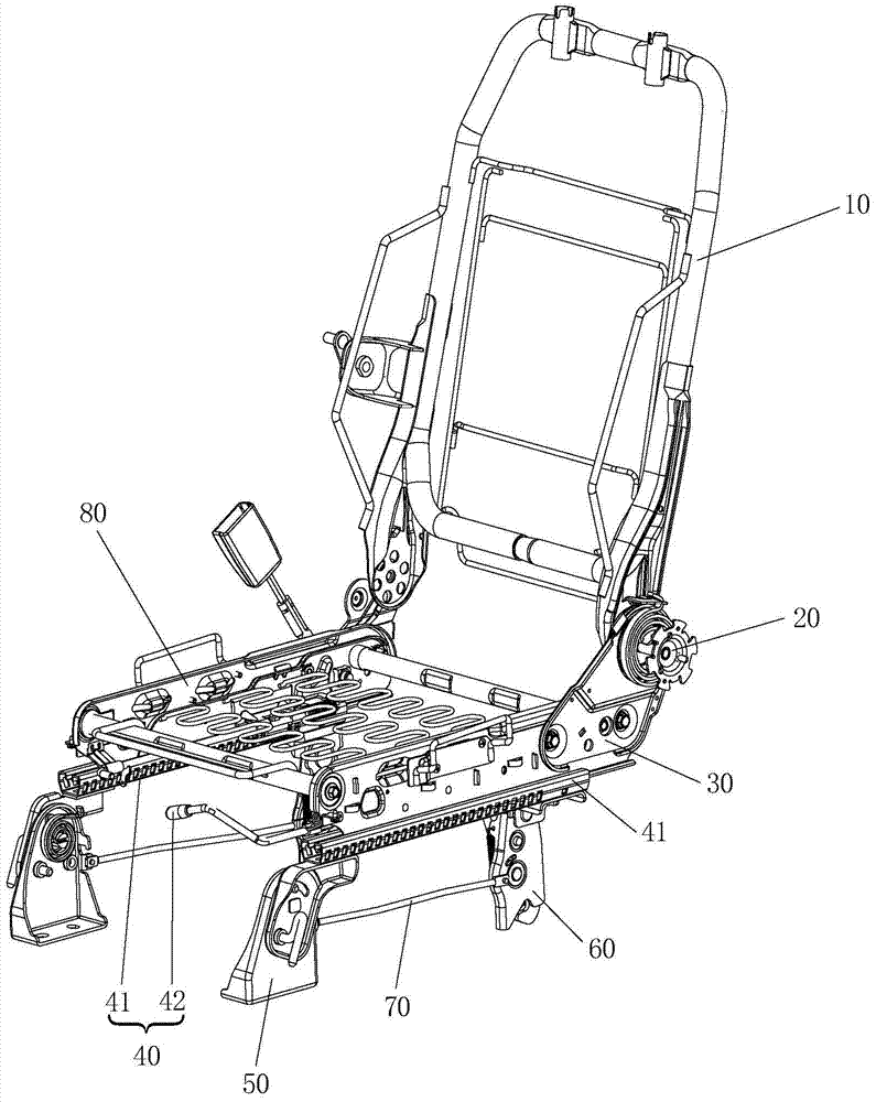 A kind of framework of multi-functional automobile middle row seat