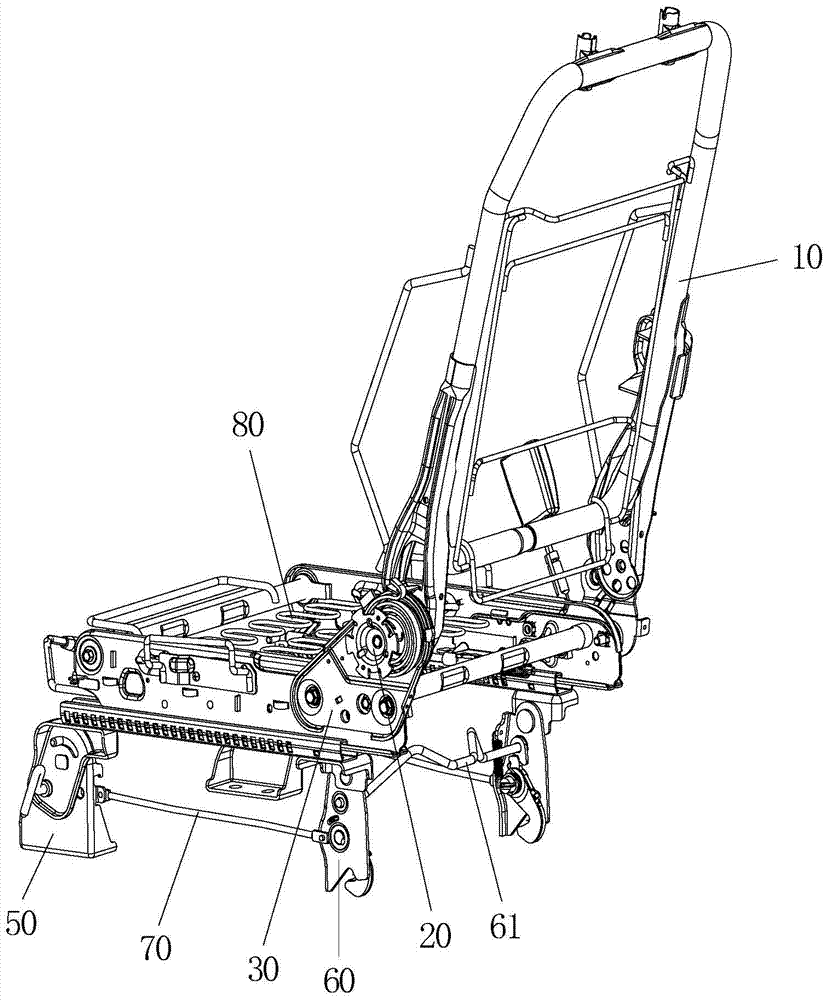 A kind of framework of multi-functional automobile middle row seat