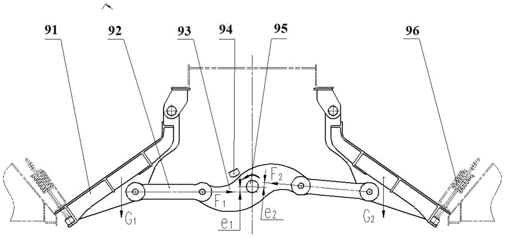 The secondary locking device of the bottom door of the hopper car and the hopper car