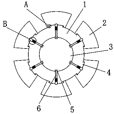 Built-in tangential rotor magnetic pole structure