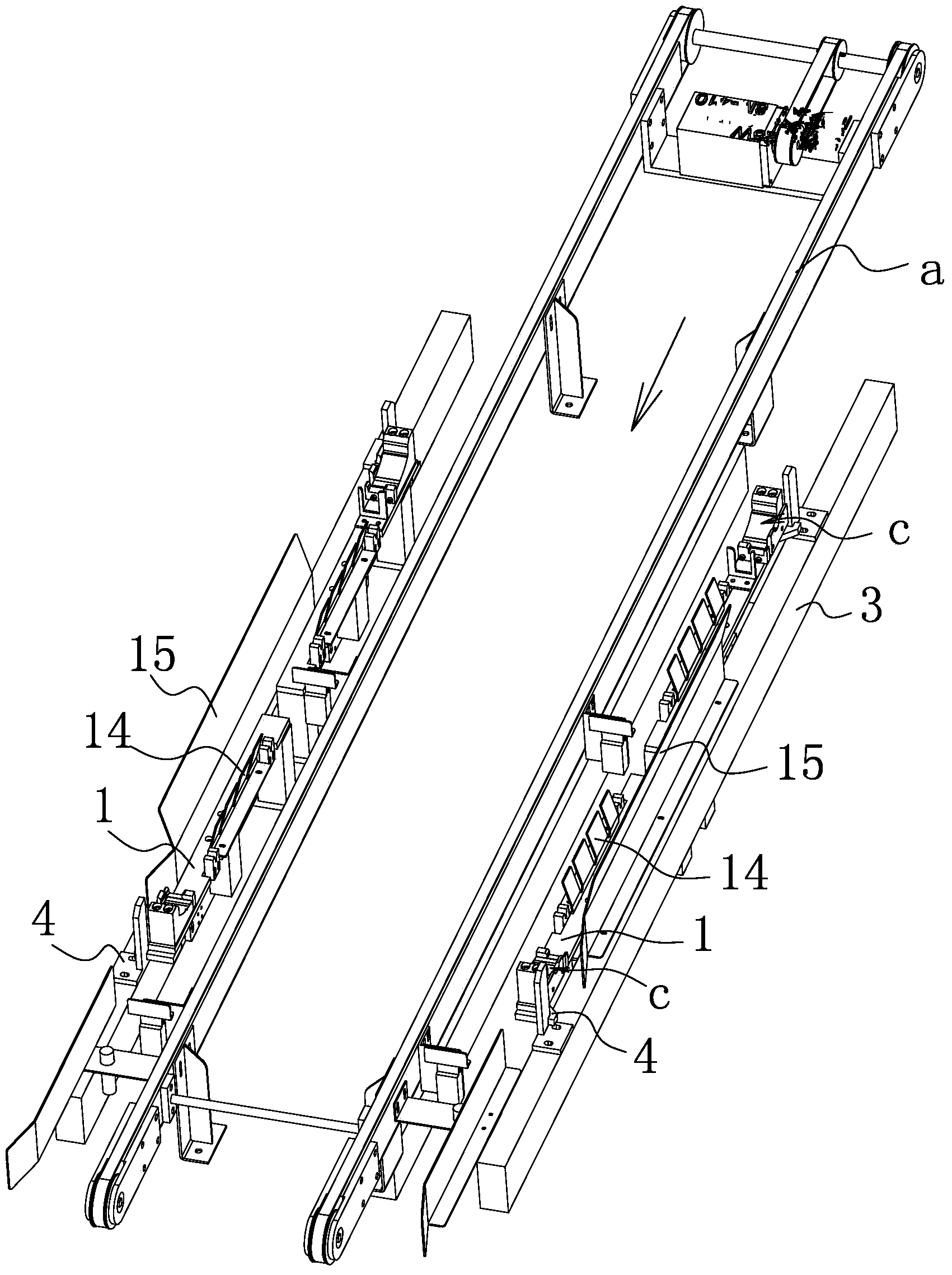 Side frame assembling positioning mechanism of automatic laundry rack assembling system