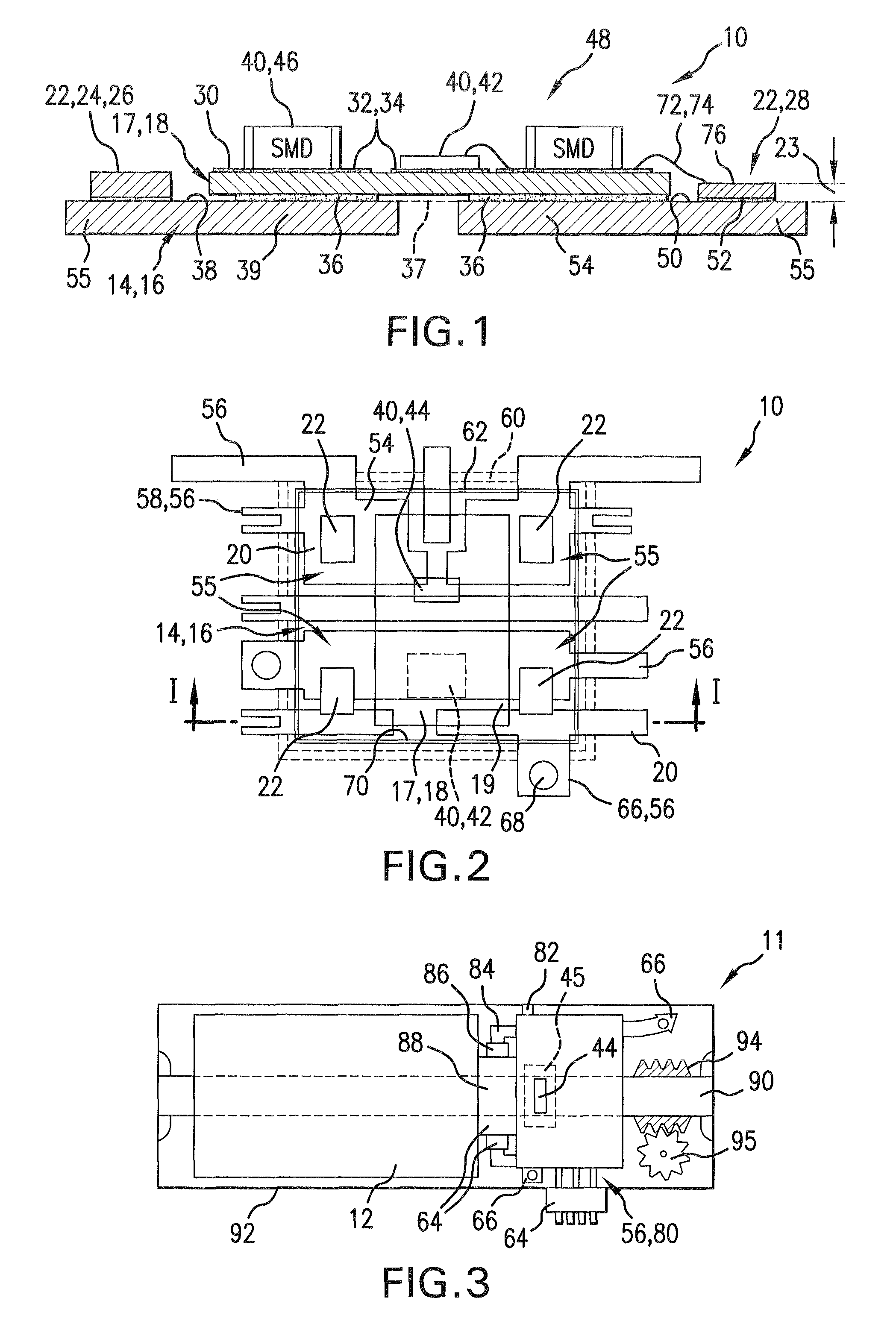 Electronic module and method for producing such a module