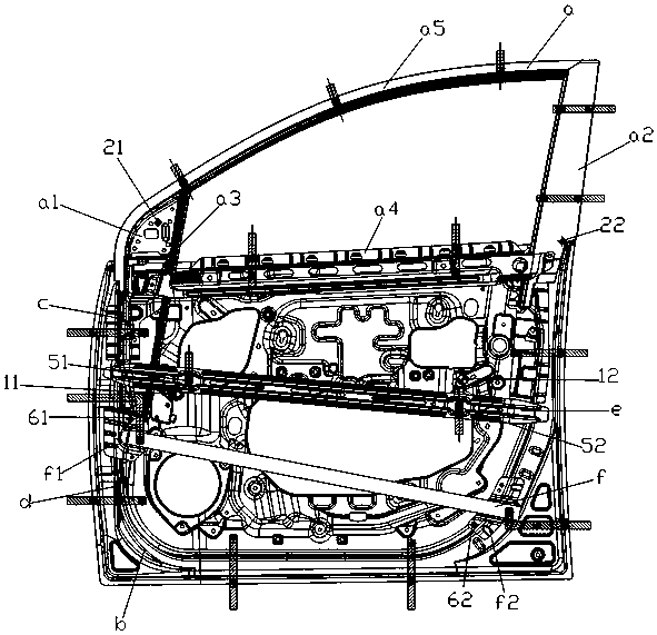 Positioning method of left front side door inner panel assembly