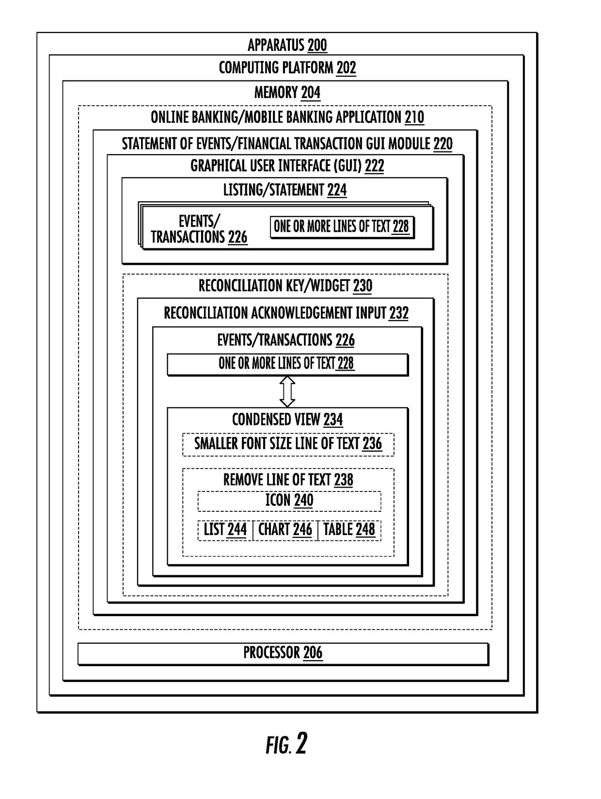 System for reconciling an electronic statement of events