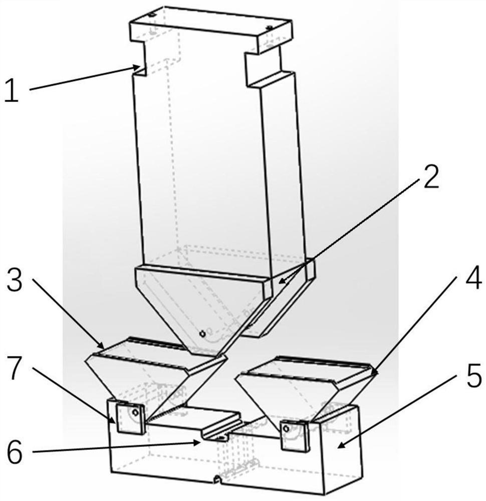 Bending forming die for medium-thickness pore plate U-shaped part of asymmetric pore channel structure