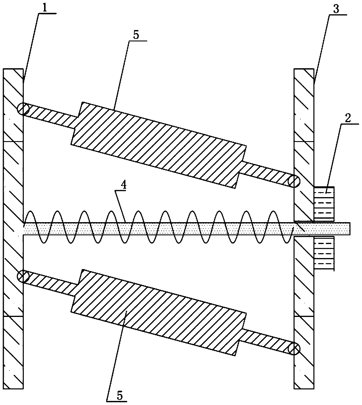 Device for passively slowing relative rotation of ultra-large floating body