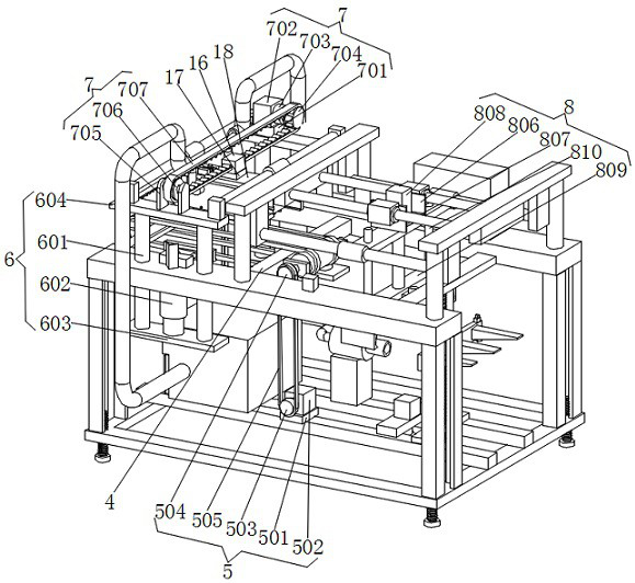 Full-automatic anhydrous tray cleaning and collecting machine