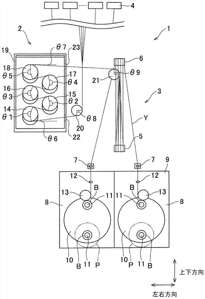 Spinning and drawing device