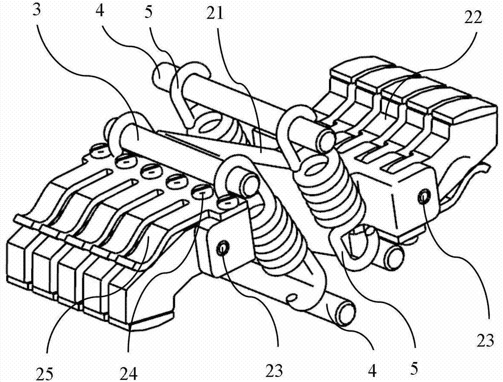 Dual-breakpoint moving contact system of moulded-case circuit breaker