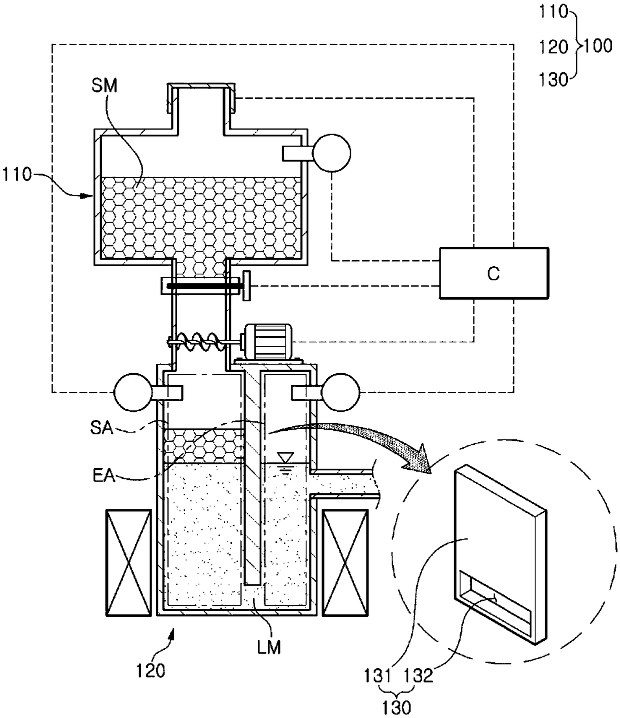 Molten material supply unit and dry coating device comprising same