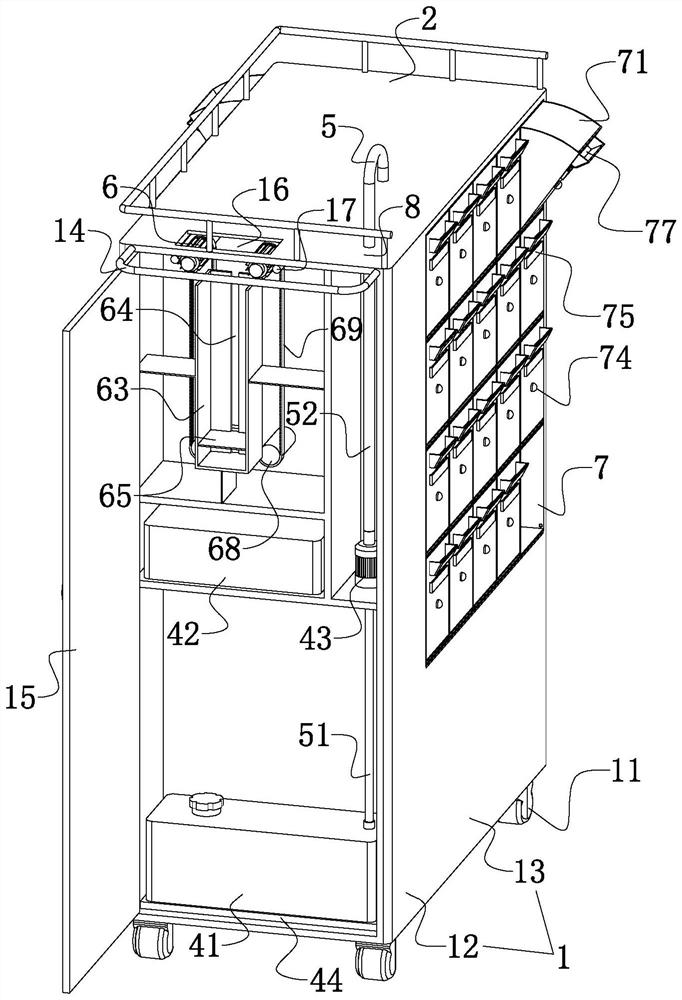 Dispensing trolley with lamplight prompting function