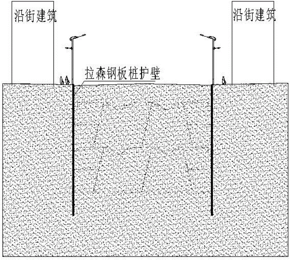 Covered-excavation full-top-down construction method of municipal underground engineering