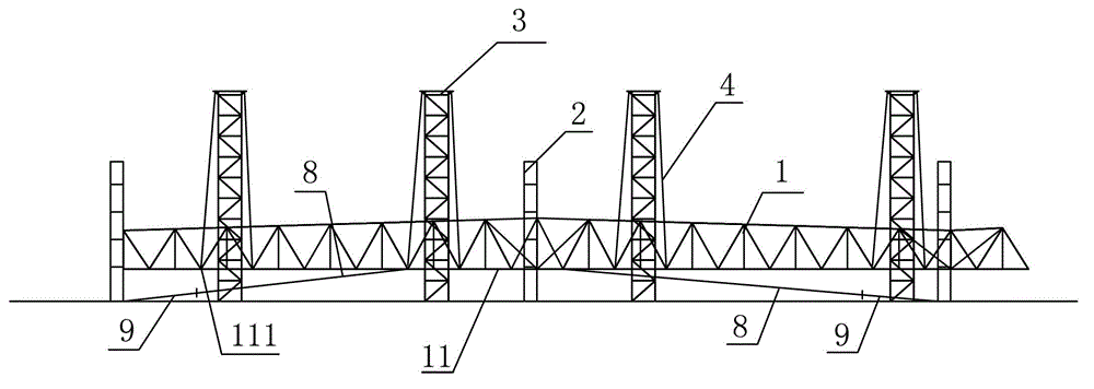 Steel net rack installation method for integrally improving high-altitude moving and positioning
