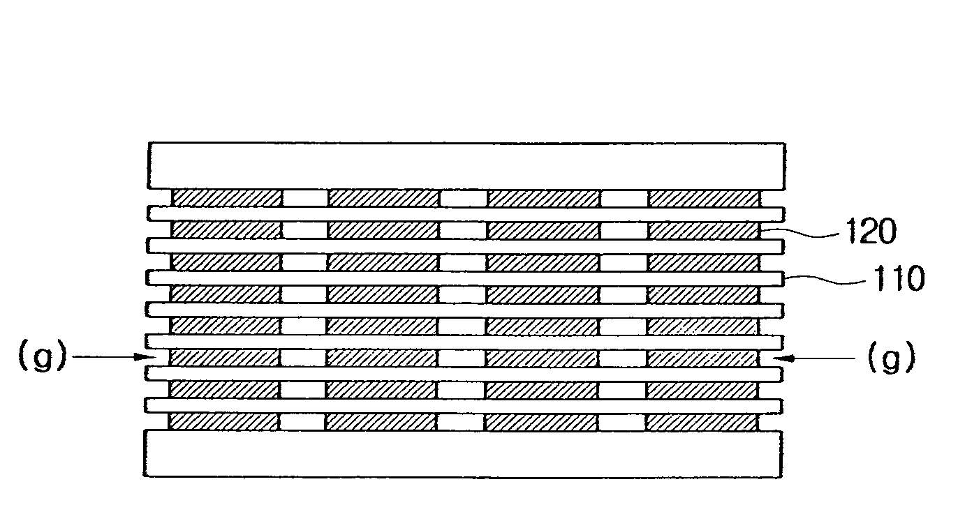 Array type multi-layer ceramic capacitor and production method thereof