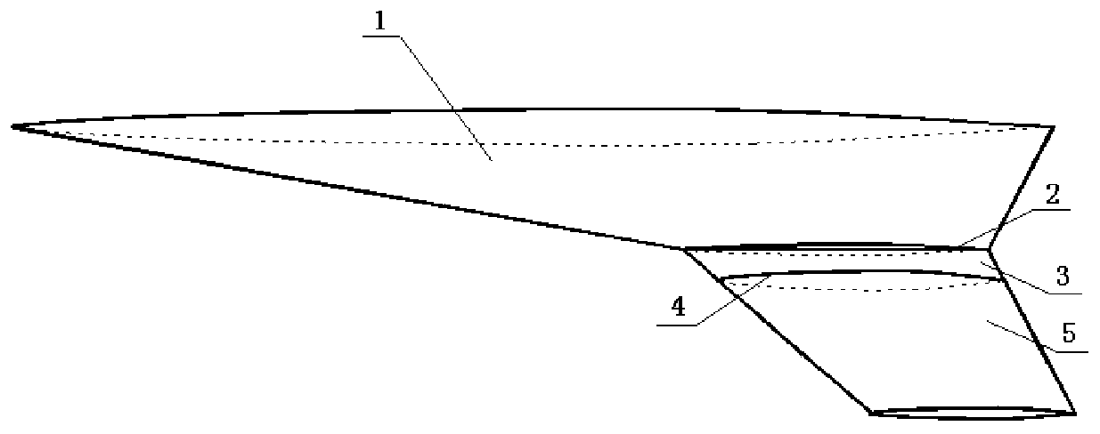 Multifunctional wing capable of rotating to vertical state for safe separation