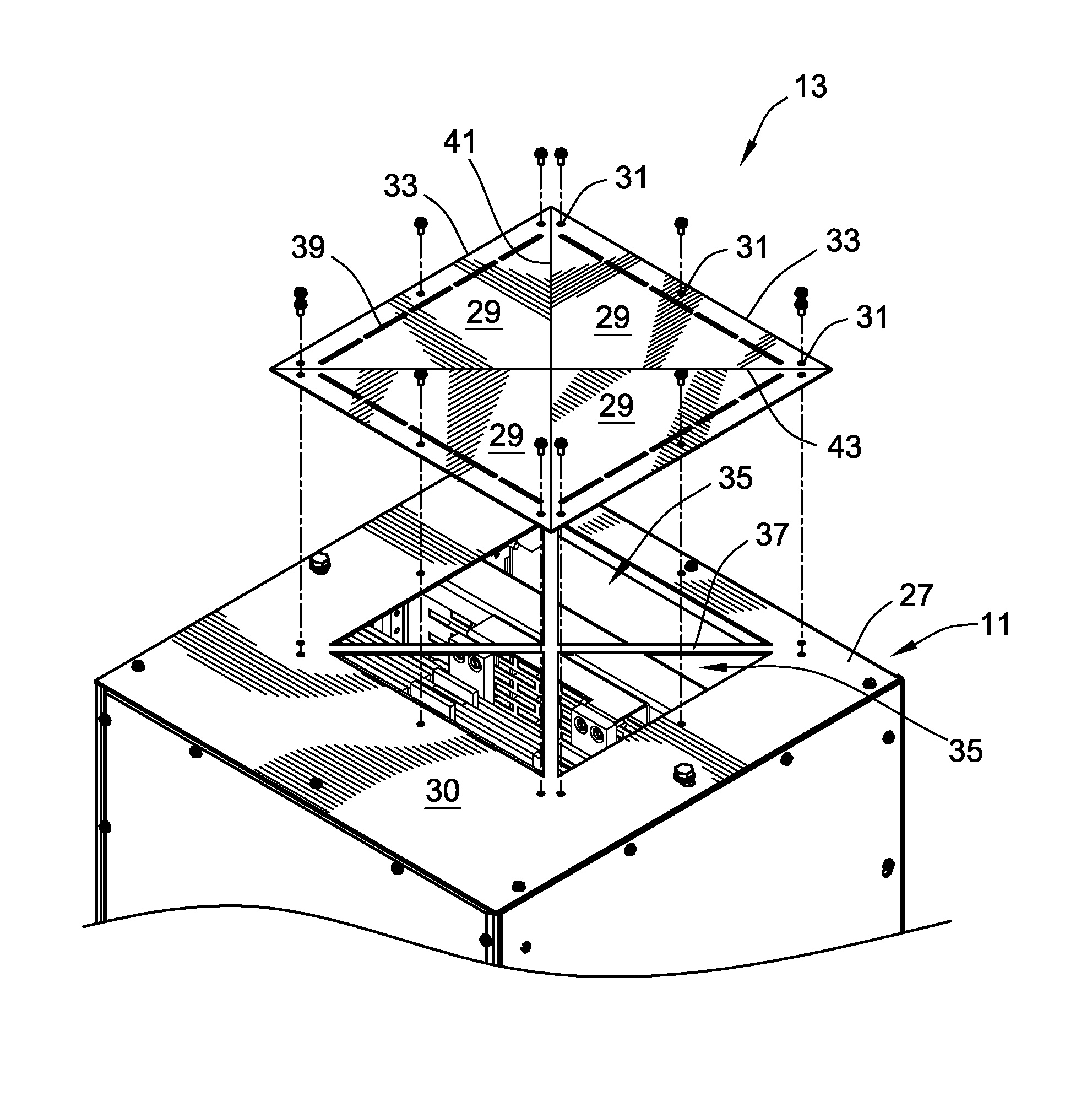 Triangle flap arc vent