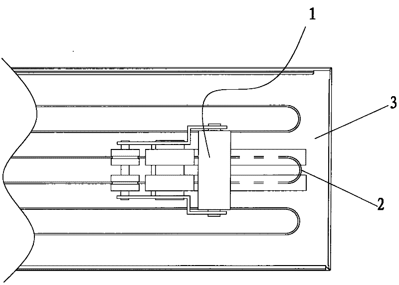 Applying device for applying condenser and production process of built-in condenser