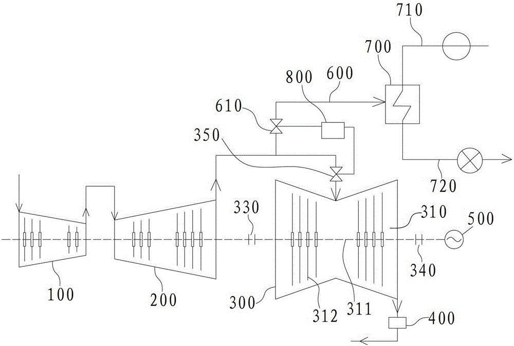 Back pressure pure condensation switching heating system