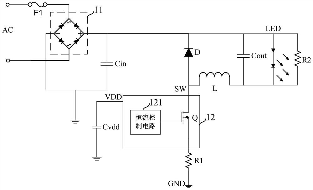 A constant current control module, non-isolated step-down circuit and constant current control method