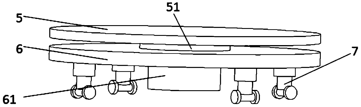 Rotary bookshelf for containing books and materials